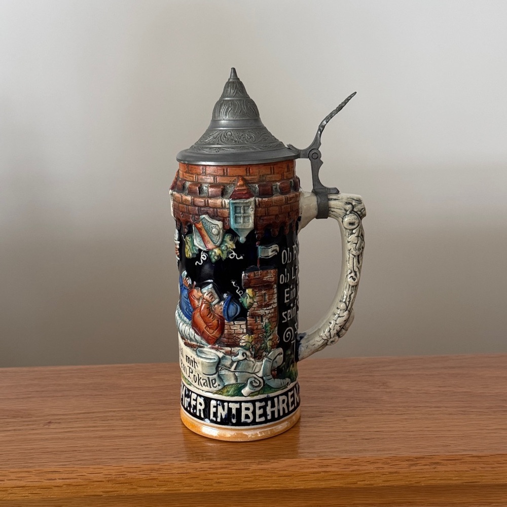 Decorative Ceramic Beer Stein